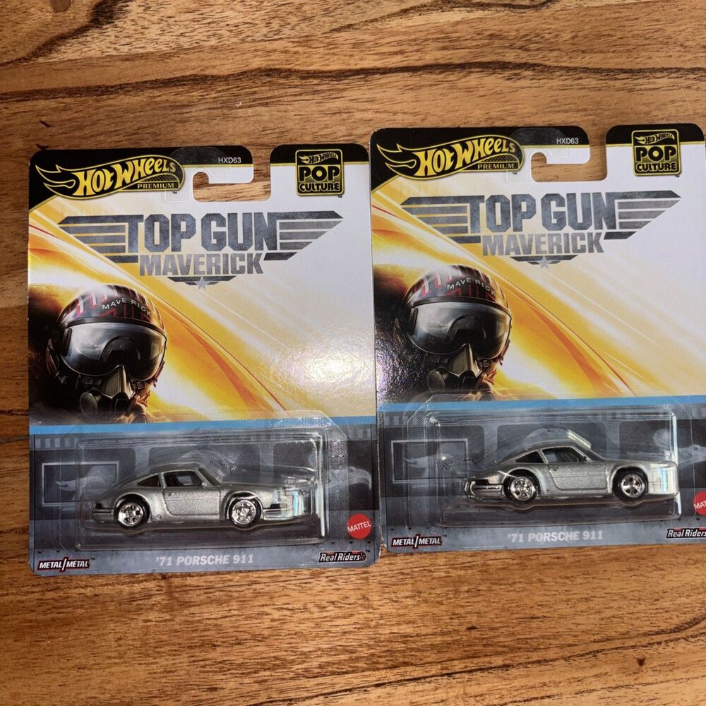 2025 Hot Wheels Top Gun Maverick '71 Porsche 911 Premium Pop Culture Lot Of 2